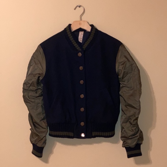 DOLAN Varsity Bomber Jacket Preppy Academia College - Picture 8 of 15